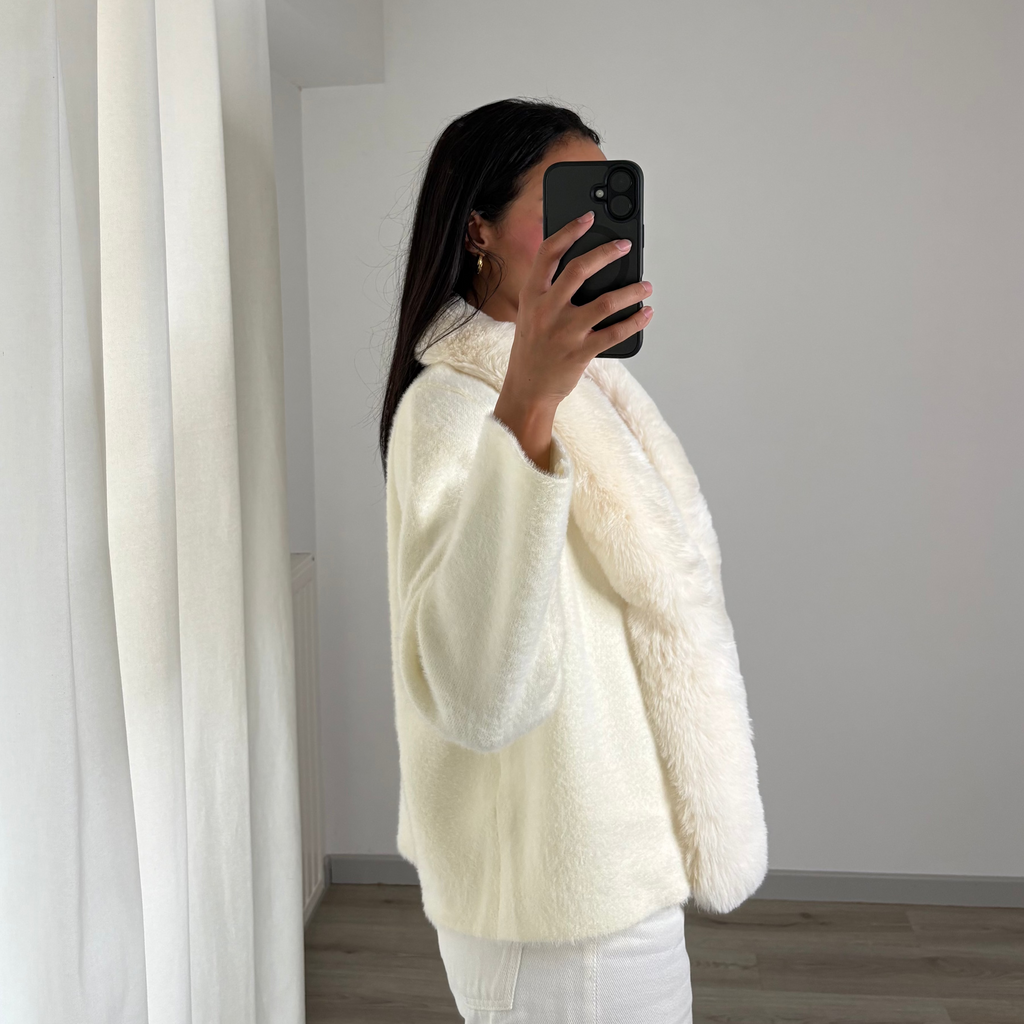 Gilet NINA en 100% coton – Crème