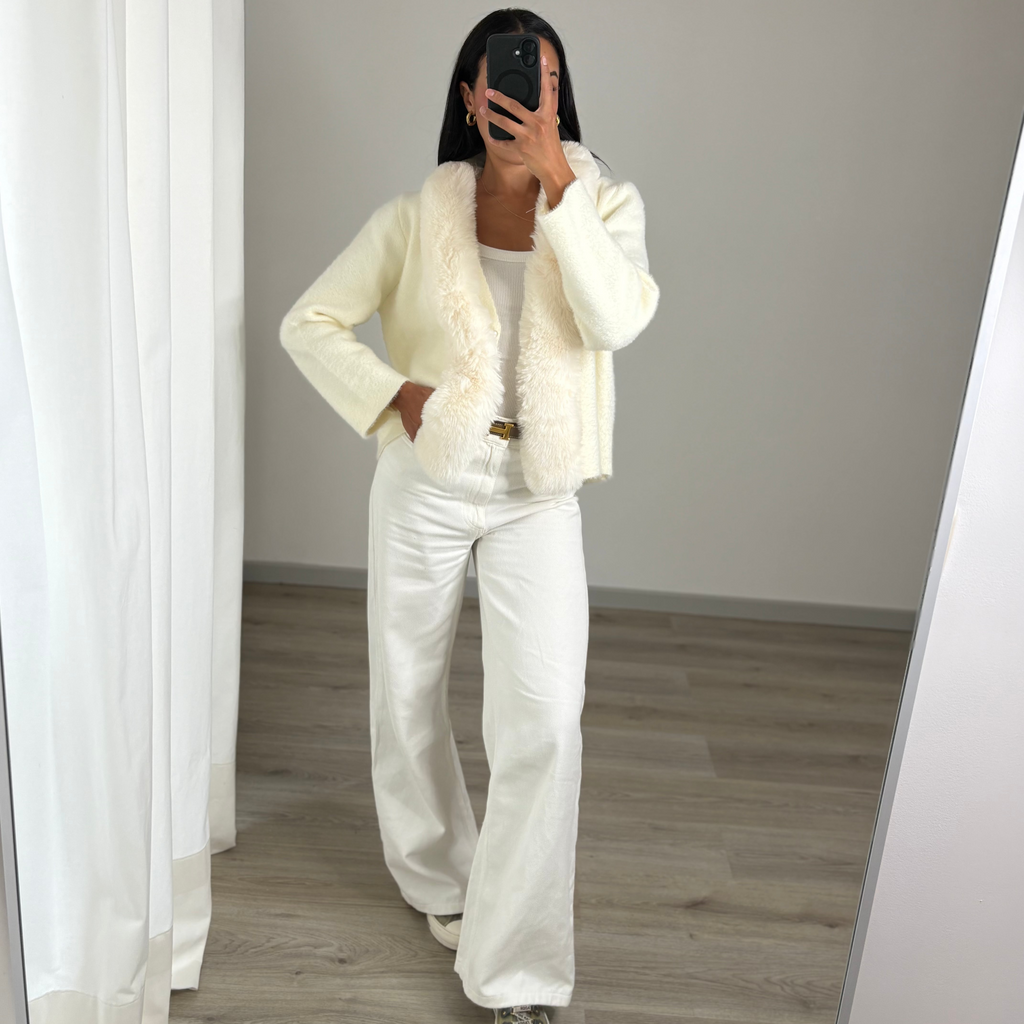 Gilet NINA en 100% coton – Crème