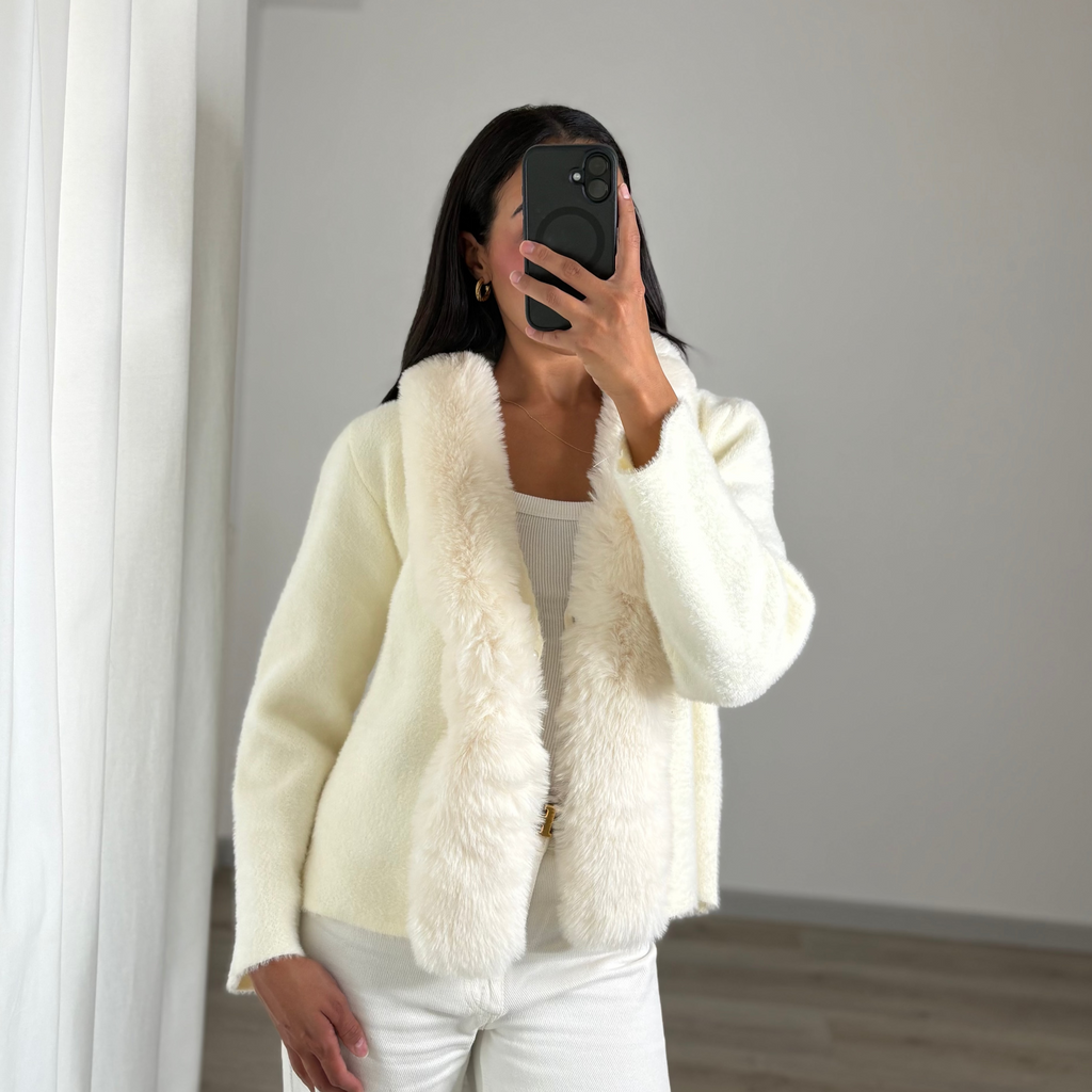 Gilet NINA en 100% coton – Crème
