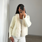 Gilet NINA en 100% coton – Crème