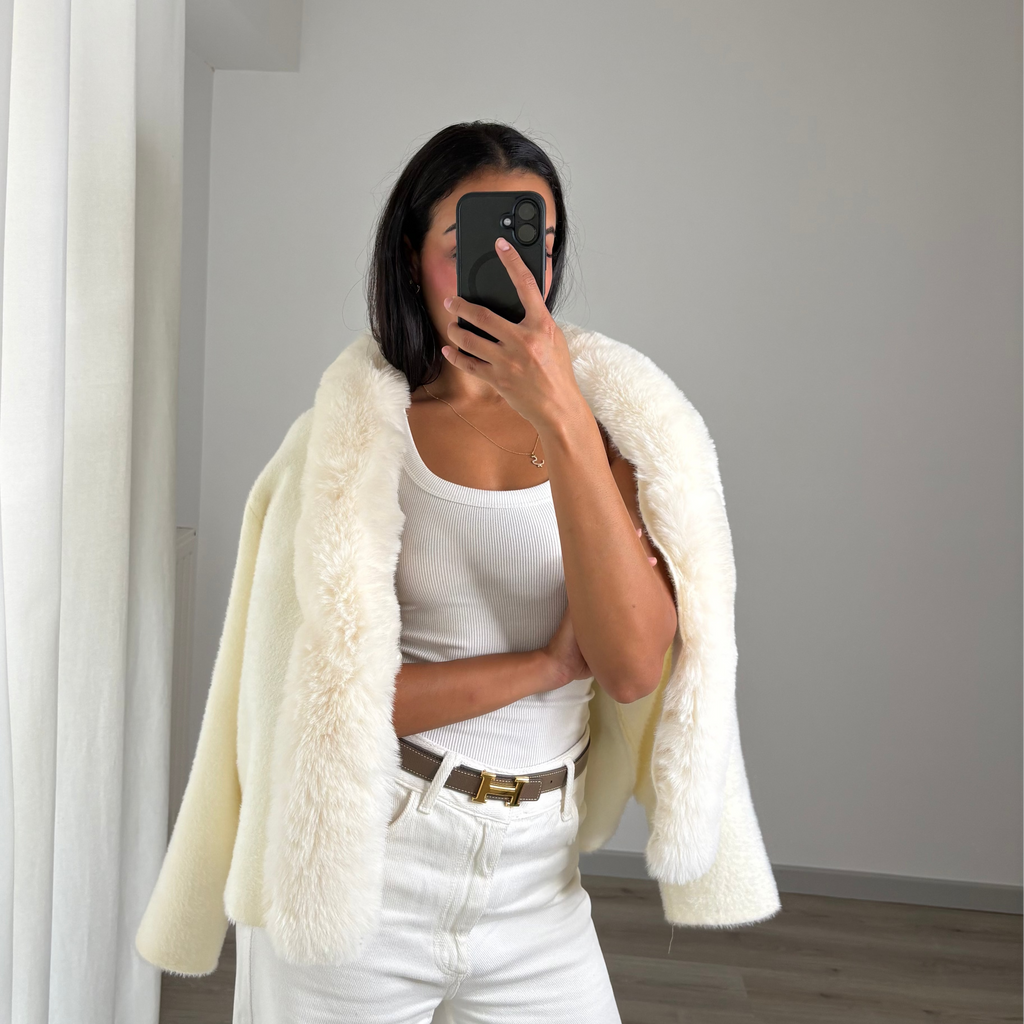 Gilet NINA en 100% coton – Crème