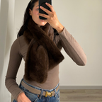 Col en fausse fourrure – Marron