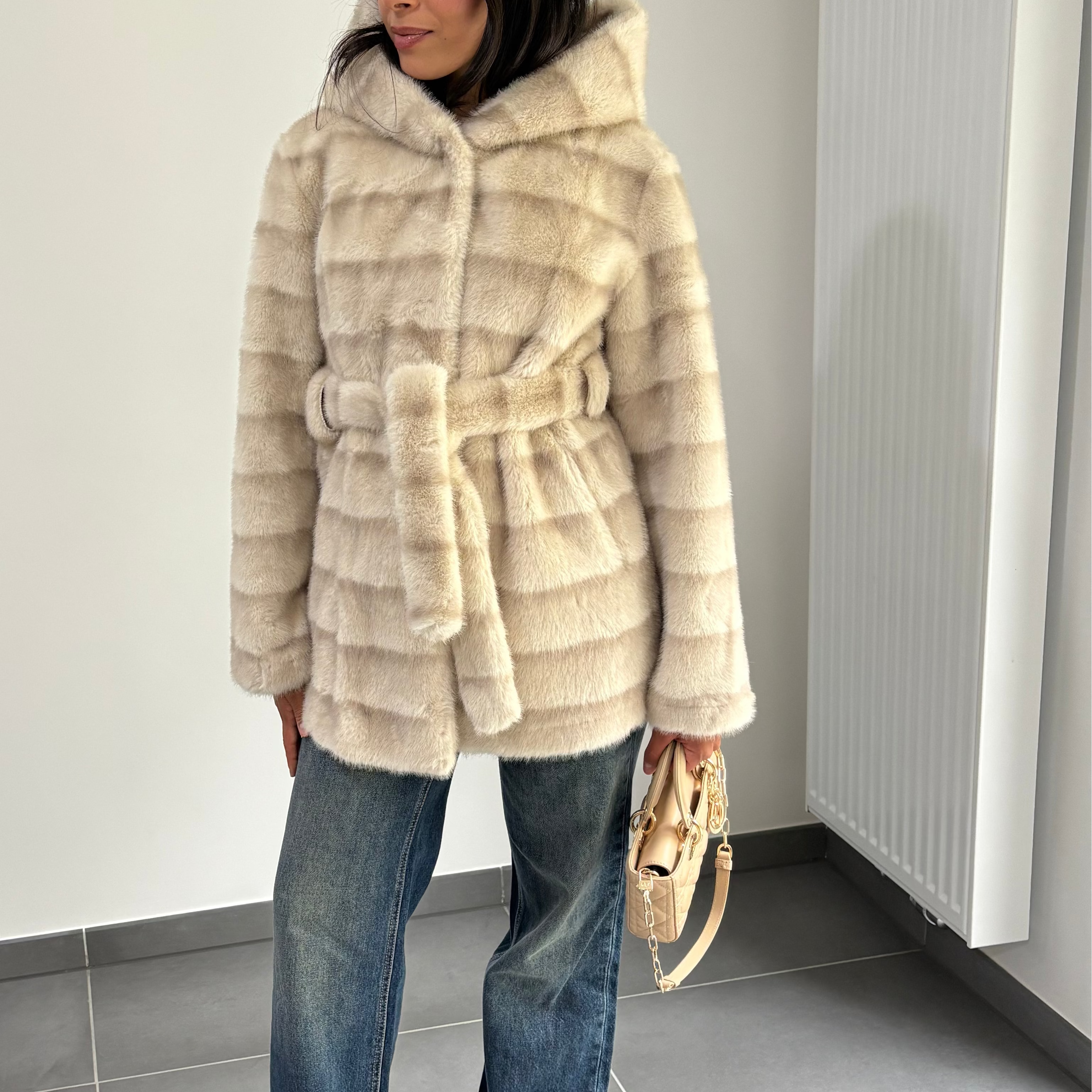 Manteau court ISIDORA – Greige