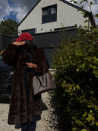 Manteau long en fausse fourrure Gaya – Marron